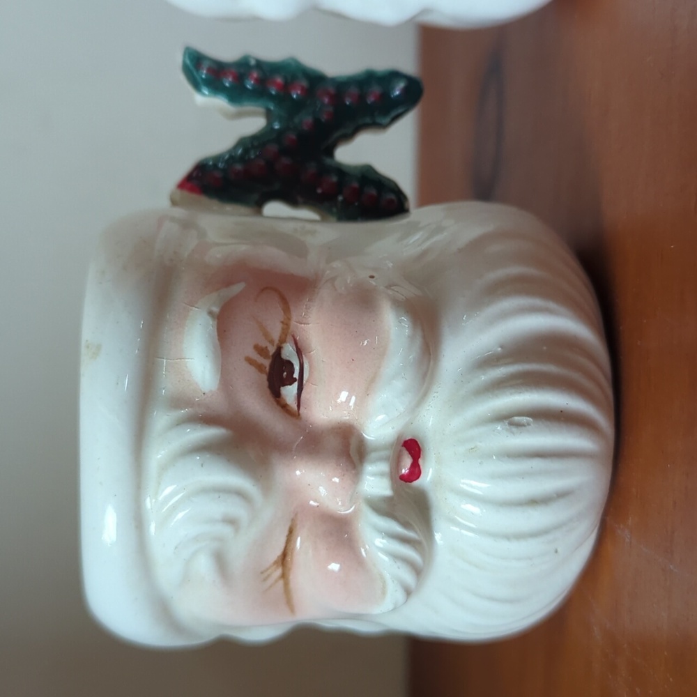 Vintage Small winking NOEL Santa Mug Set Made In Japan - Picture 3 of 17